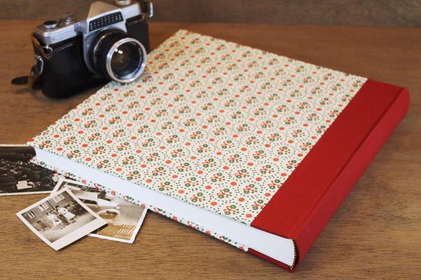 Buntpapier und Leinenrücken Fotoalbum von Schreibweise Handarbeit